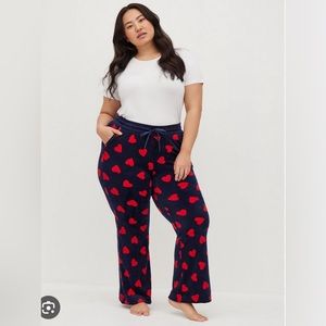 Torrid Sleep/Lounge Velour Heart Pants